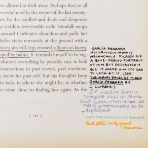 The text in the book.
(posed, are allowed to drift away.Perhaps they